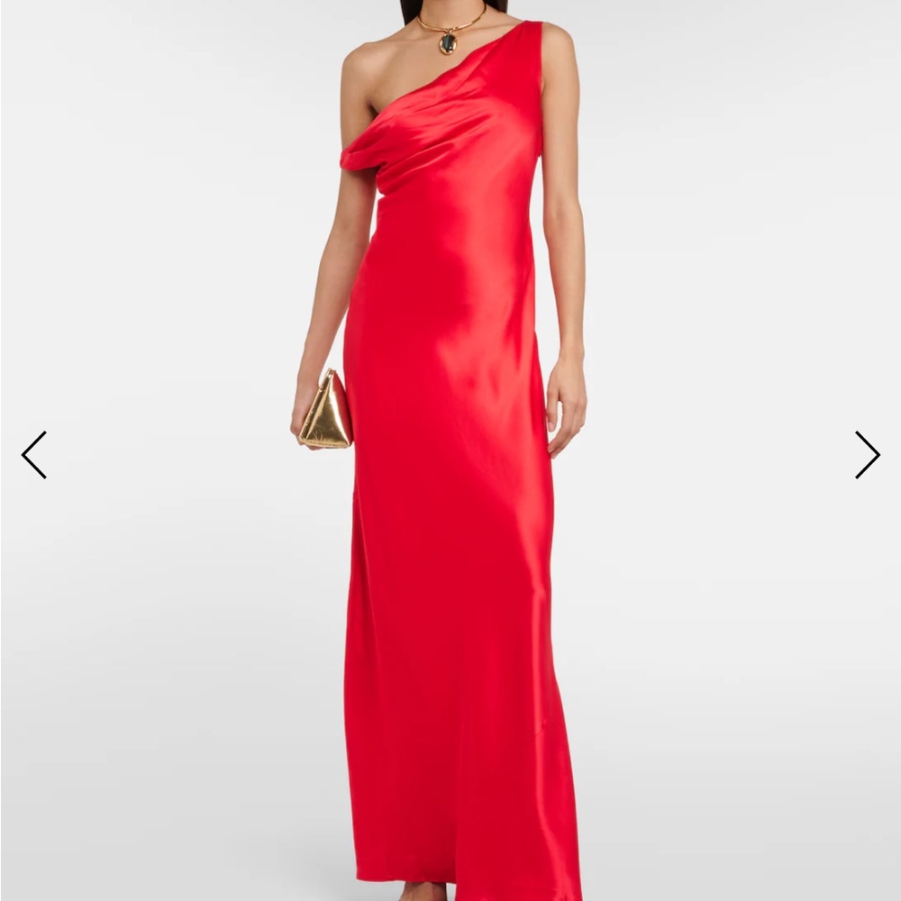 Staud Ashanti Red One-Shoulder Dress